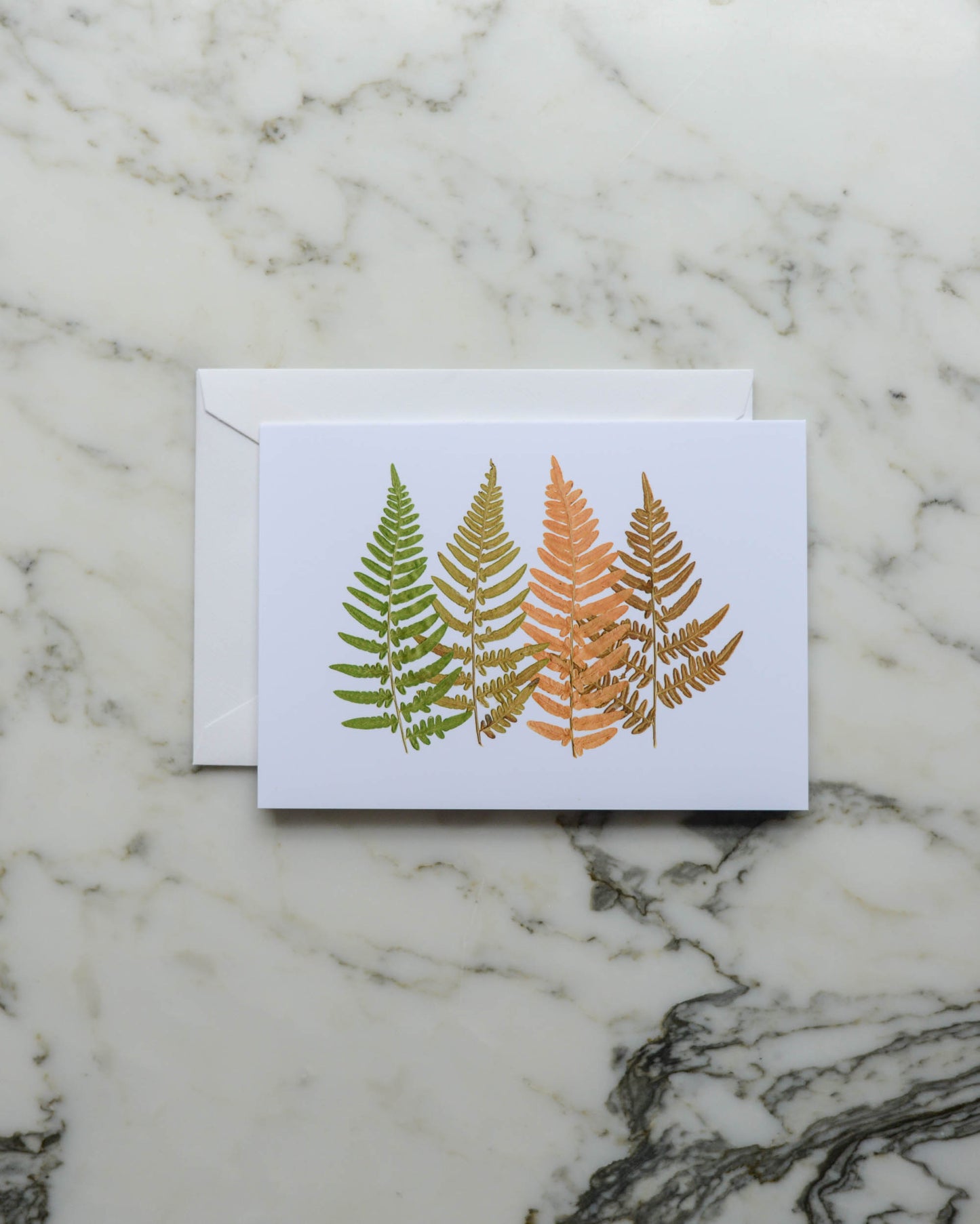 Autumn Leaf Ombrés - Set of Blank Miniature Cards