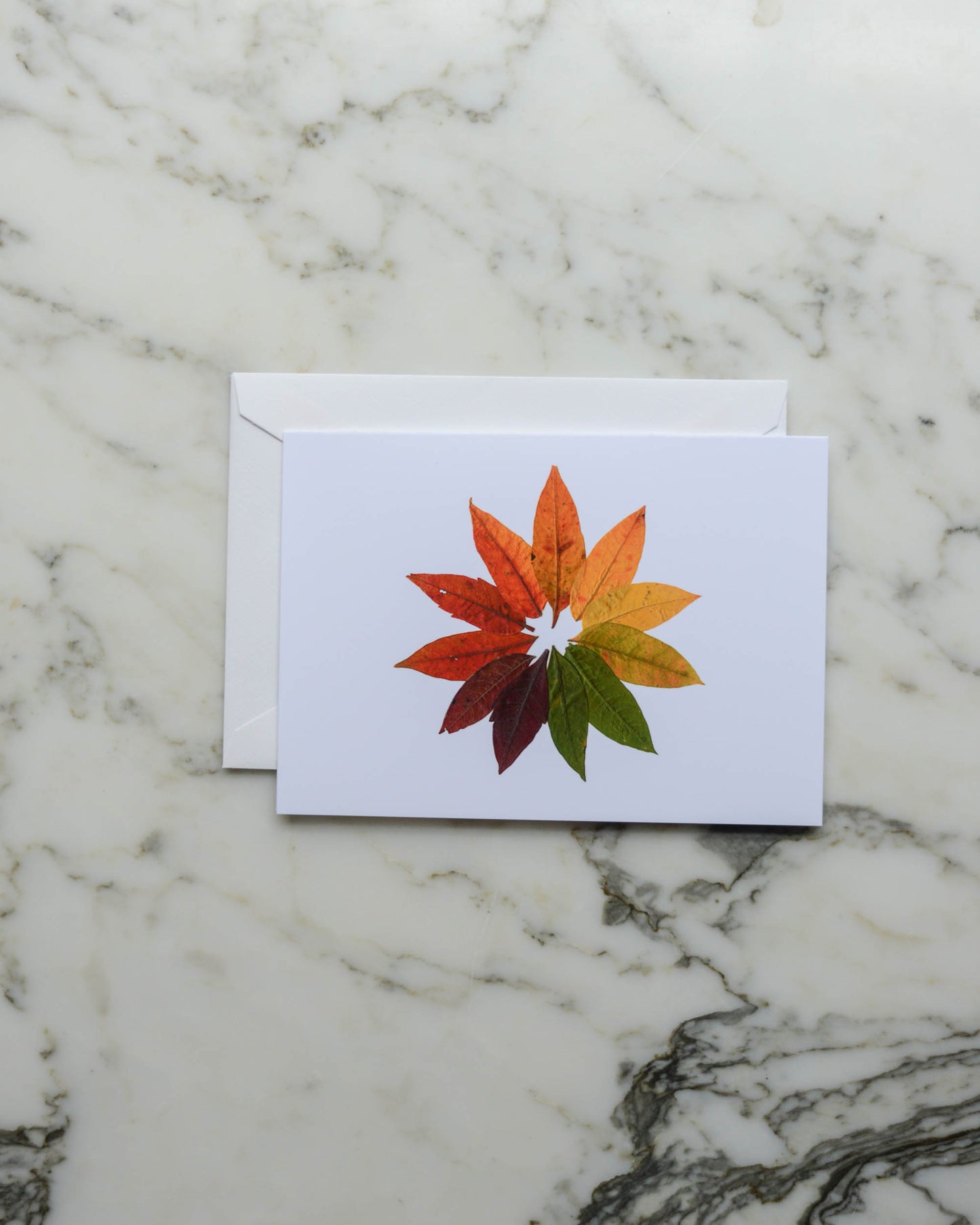 Autumn Leaf Ombrés - Set of Blank Miniature Cards