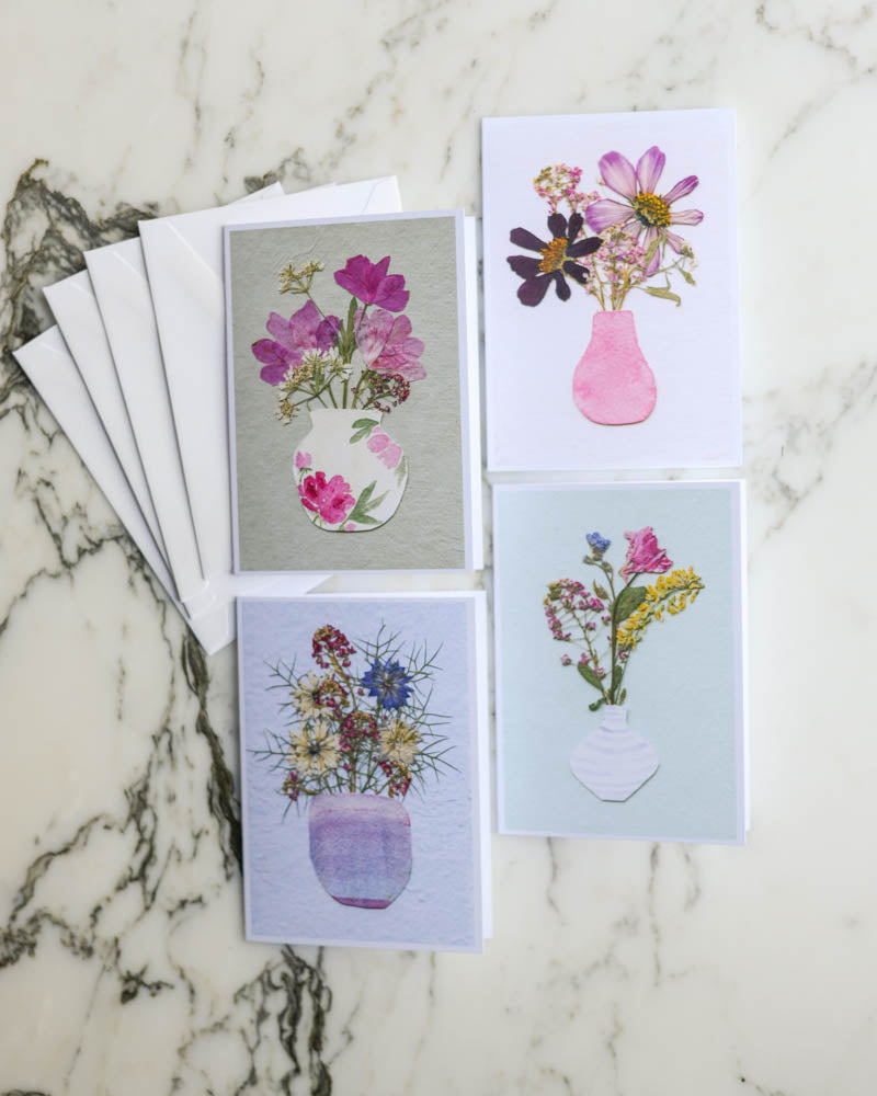 Vessels - Bud Vases 1 - Set of Blank Miniature Cards