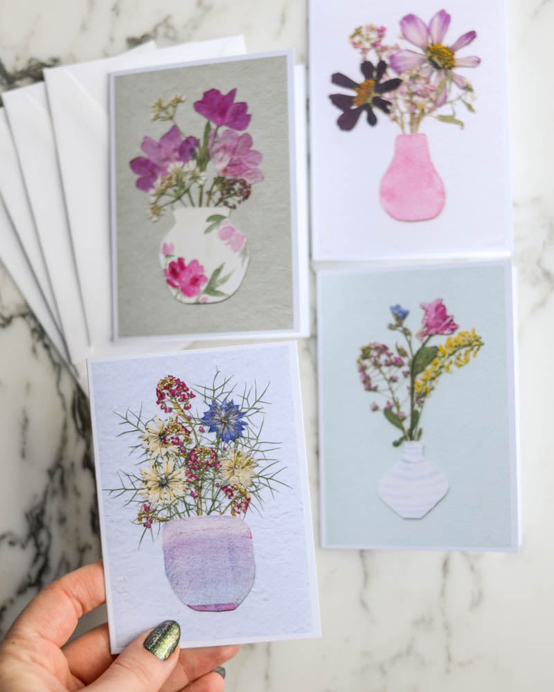 Vessels - Bud Vases 1 - Set of Blank Miniature Cards