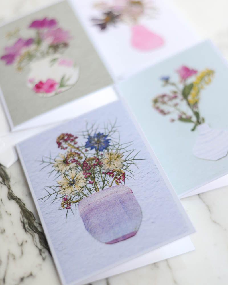Vessels - Bud Vases 1 - Set of Blank Miniature Cards