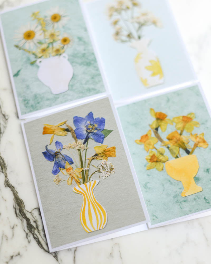 Vessels - Bud Vases 2 - Set of Blank Miniature Cards