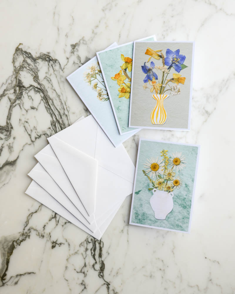 Vessels - Bud Vases 2 - Set of Blank Miniature Cards