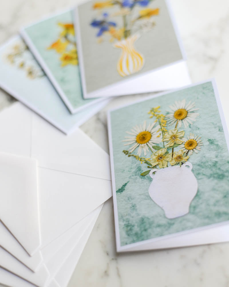 Vessels - Bud Vases 2 - Set of Blank Miniature Cards