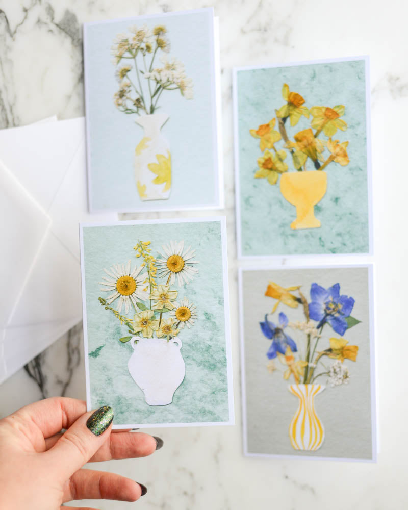 Vessels - Bud Vases 2 - Set of Blank Miniature Cards