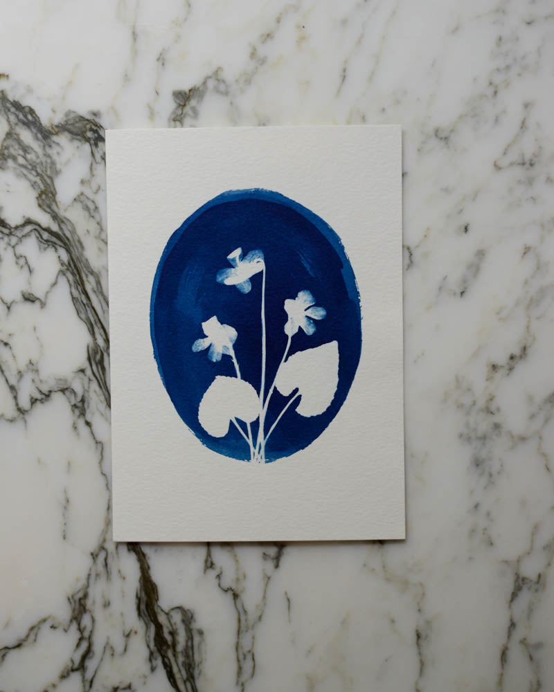 Cyanotype - 5x7" Violet Cameo