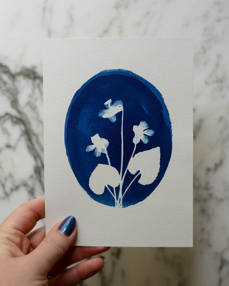 Cyanotype - 5x7" Violet Cameo
