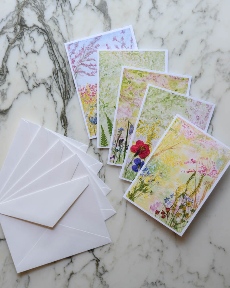 Spring Watercolor - Set of Blank Miniature Cards