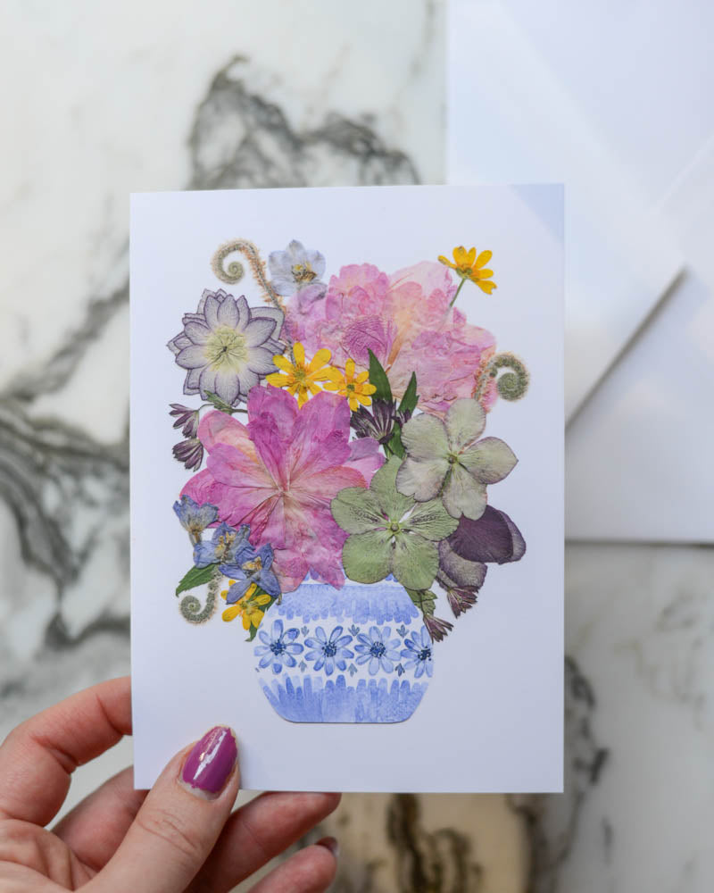 Mother's Day Bouquet, Individual Blank Greeting Card
