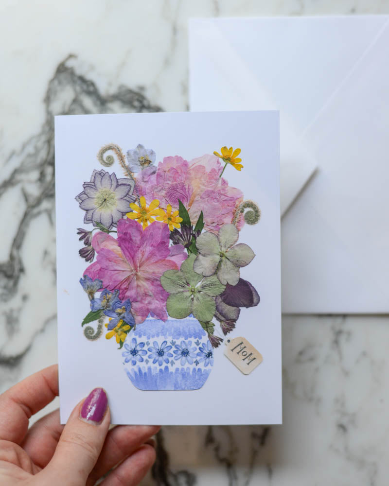 Mother's Day Bouquet, Individual Blank Greeting Card
