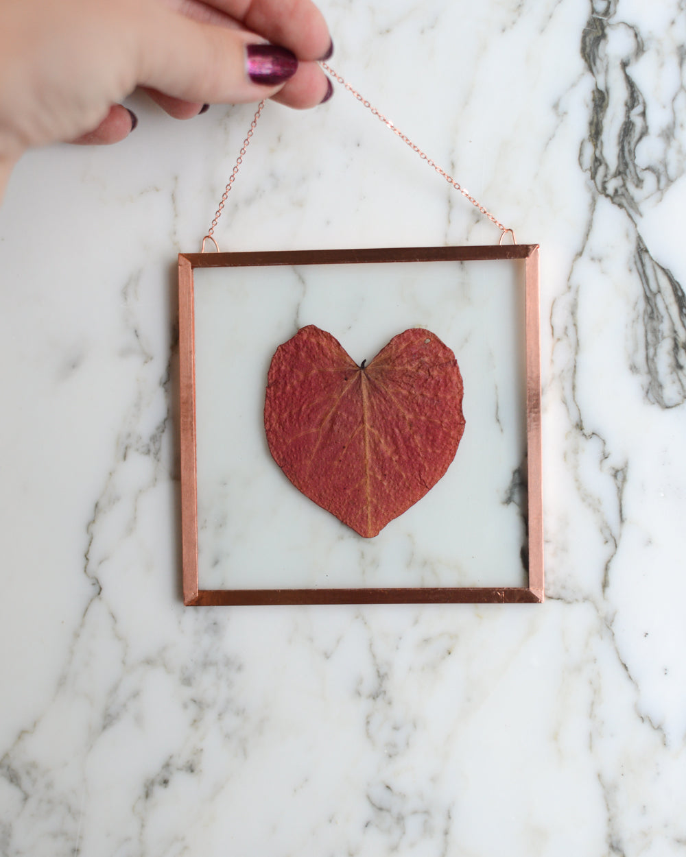 Redbud - Glass and Copper Wall Hanging
