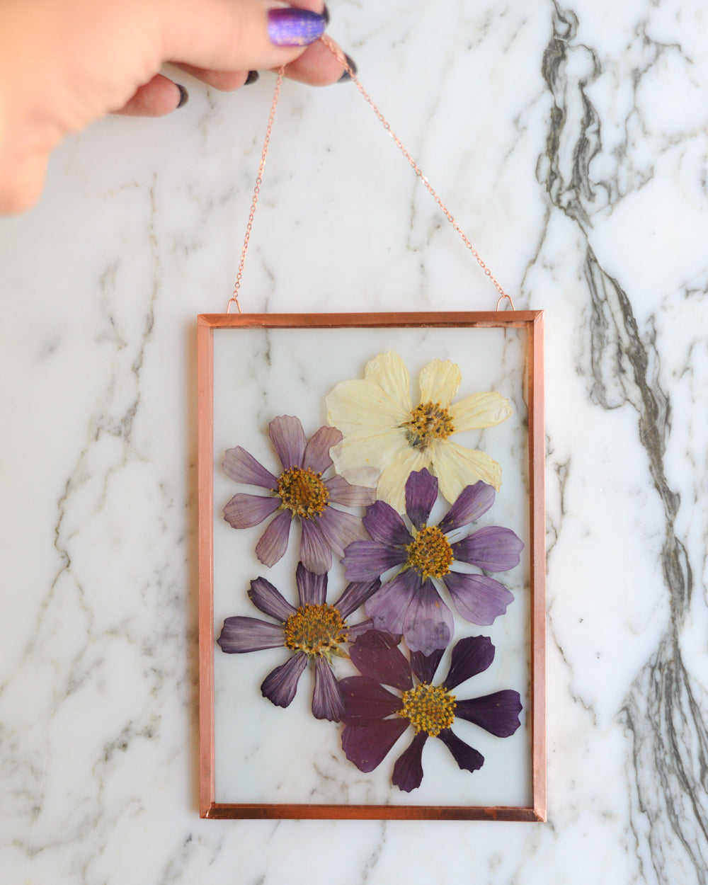 Cosmos Ombre - Medium Glass and Copper Wall Hanging