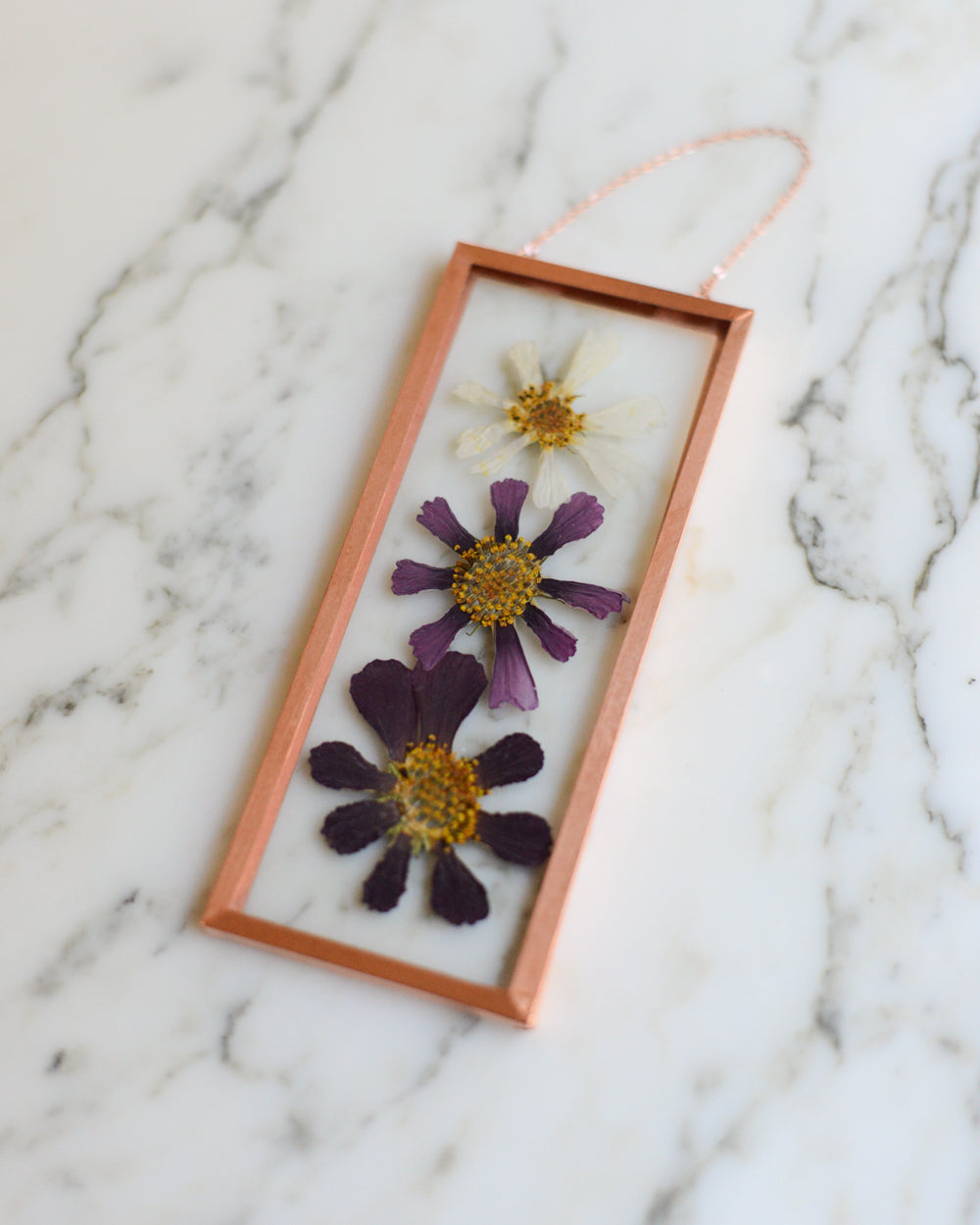 Cosmos Ombre - Narrow Glass and Copper Wall Hanging