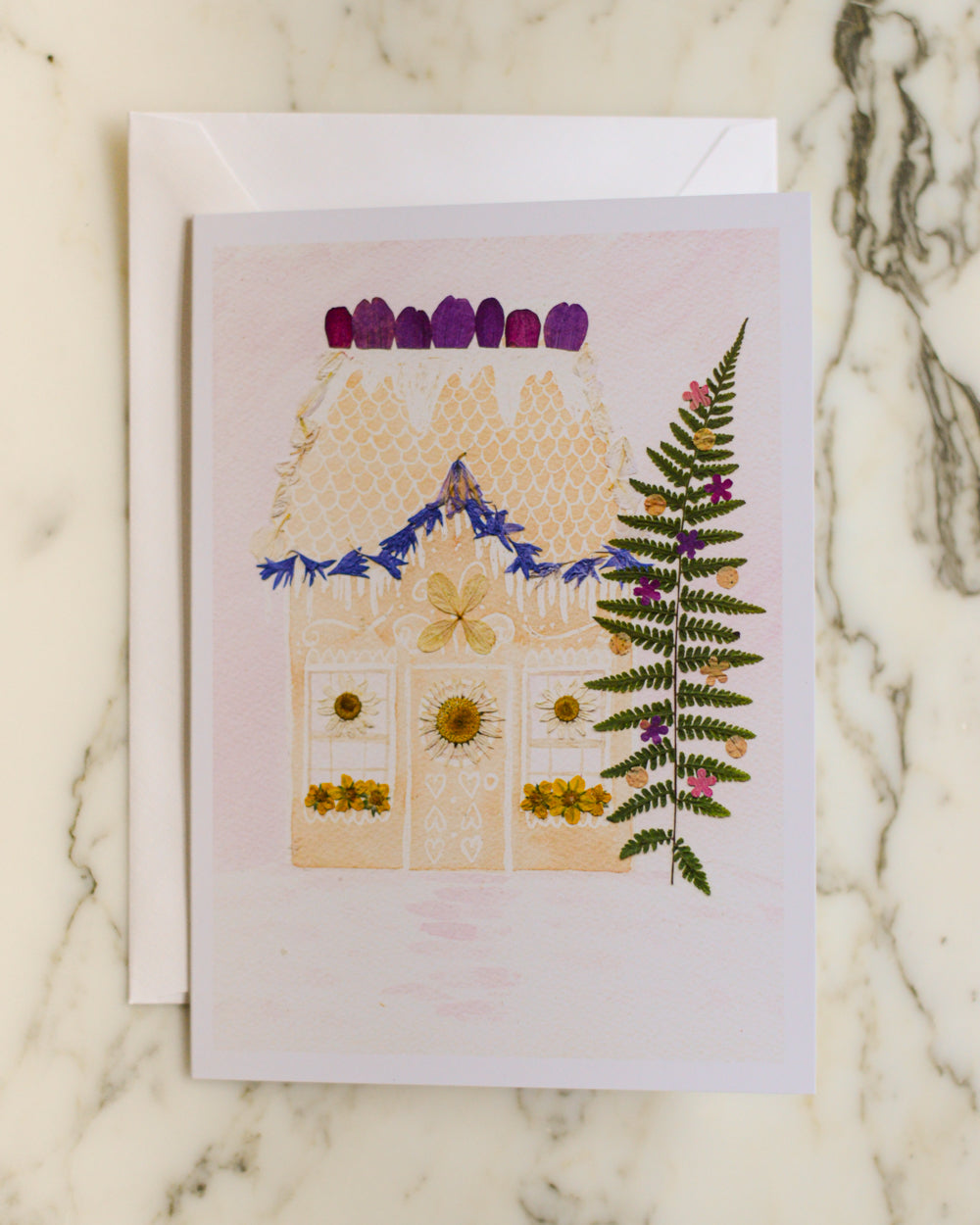 Flowers and Sugar, Individual Blank Holiday Greeting Card 2024