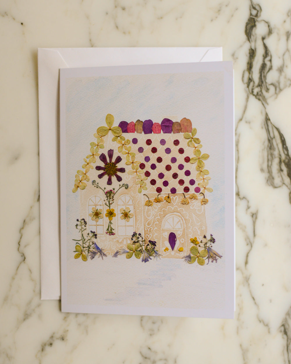 Flowers and Sugar, Individual Blank Holiday Greeting Card 2024