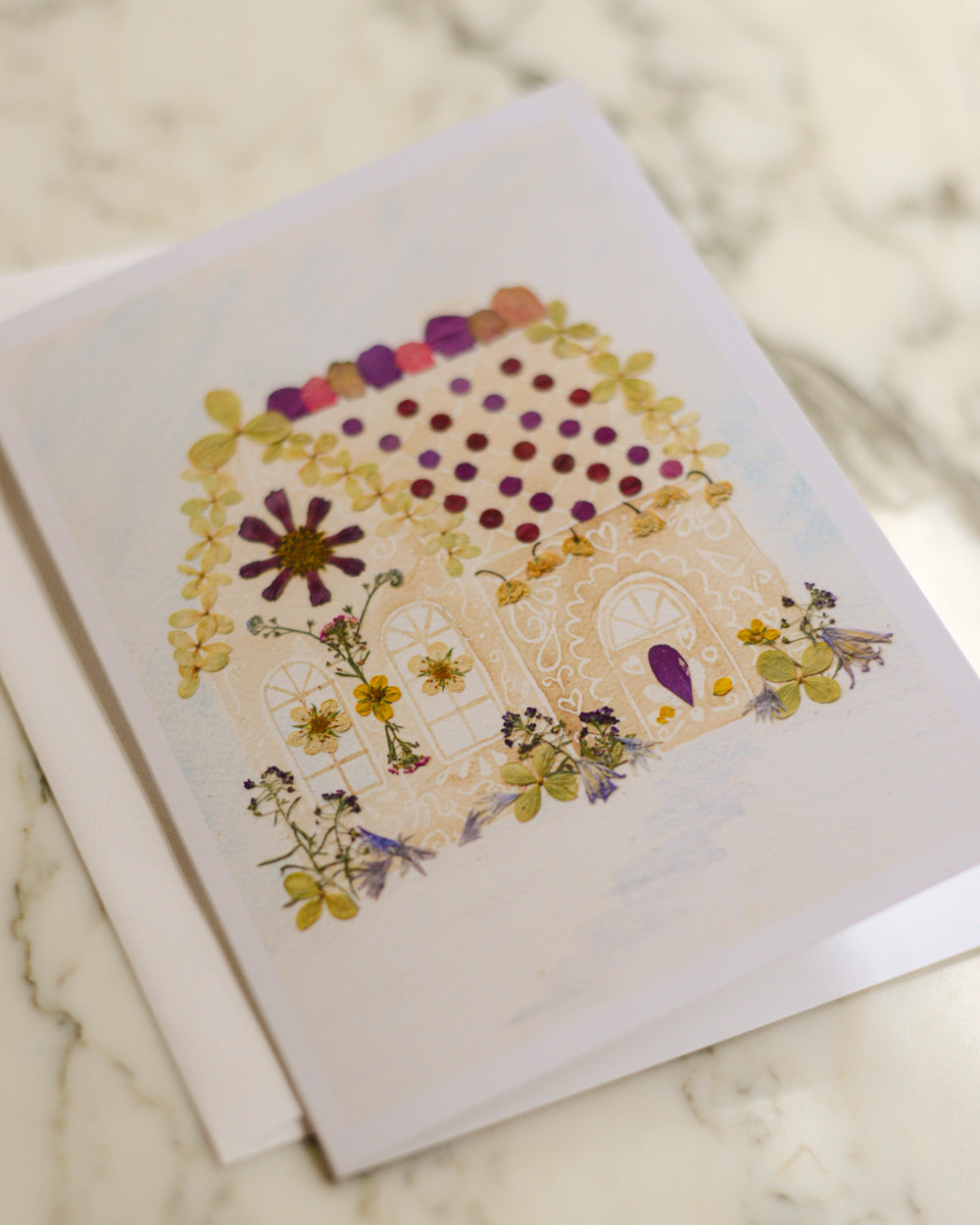 Flowers and Sugar, Individual Blank Holiday Greeting Card 2024