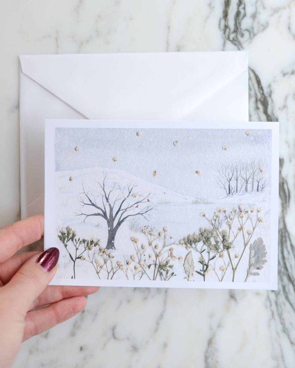 Snow Day, Set of Blank Holiday Greeting Cards