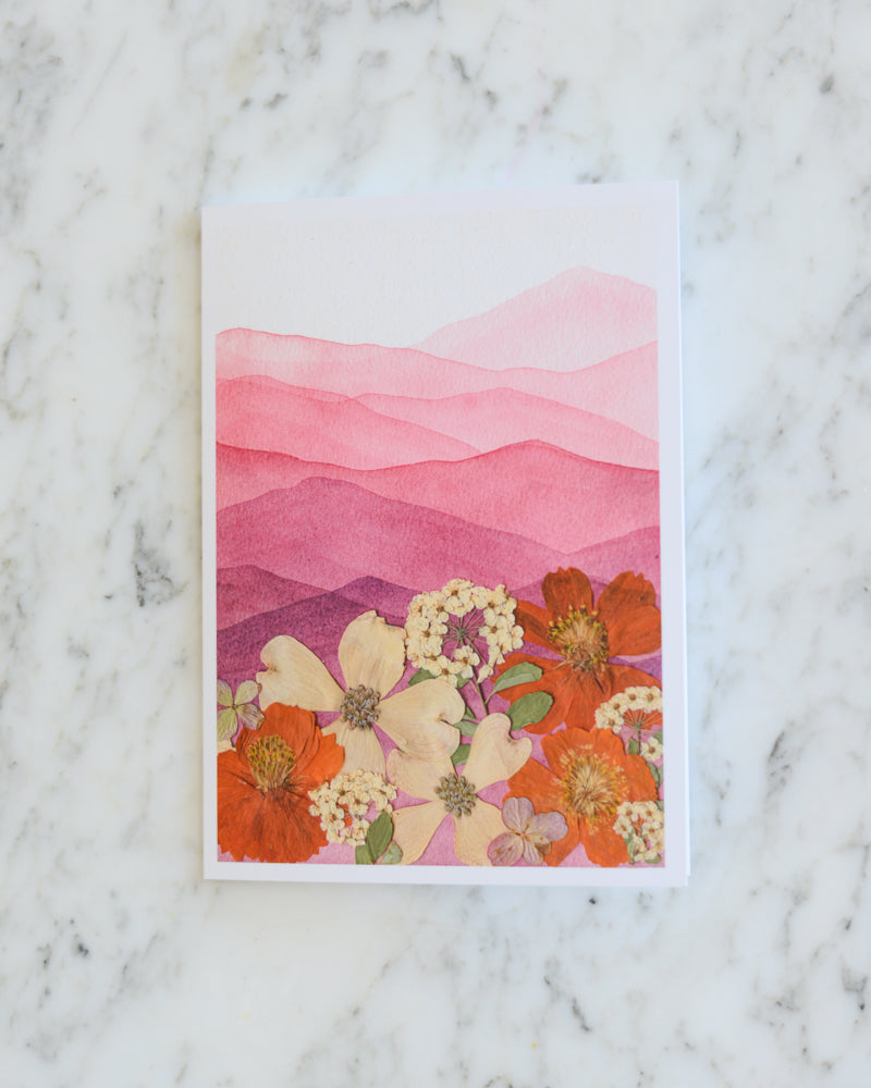 Colorful Mountain Home - Blank Watercolor Greeting Cards, set of 3+ with envelopes