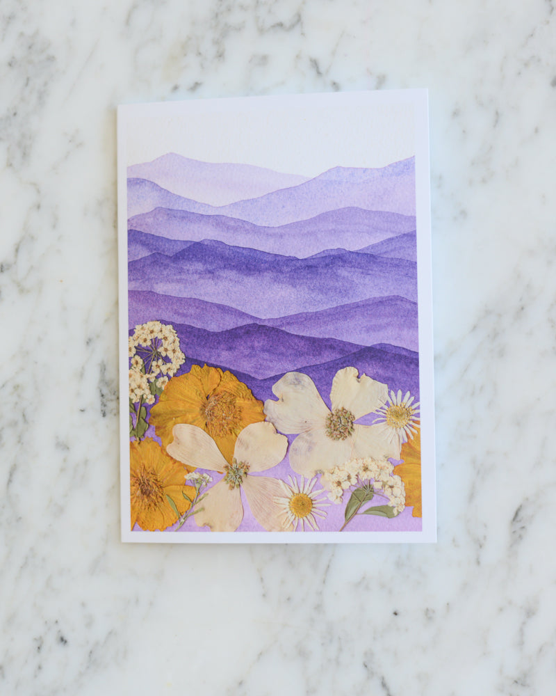 Colorful Mountain Home - Blank Watercolor Greeting Cards, set of 3+ with envelopes
