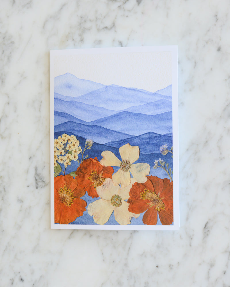 Colorful Mountain Home - Blank Watercolor Greeting Cards, set of 3+ with envelopes