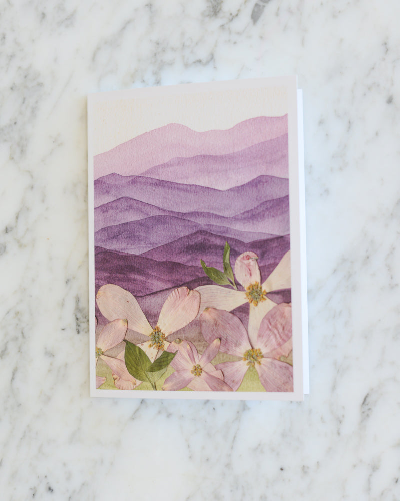 Dogwood Mountain Home - Blank Watercolor Greeting Cards, set of 4+ with envelopes