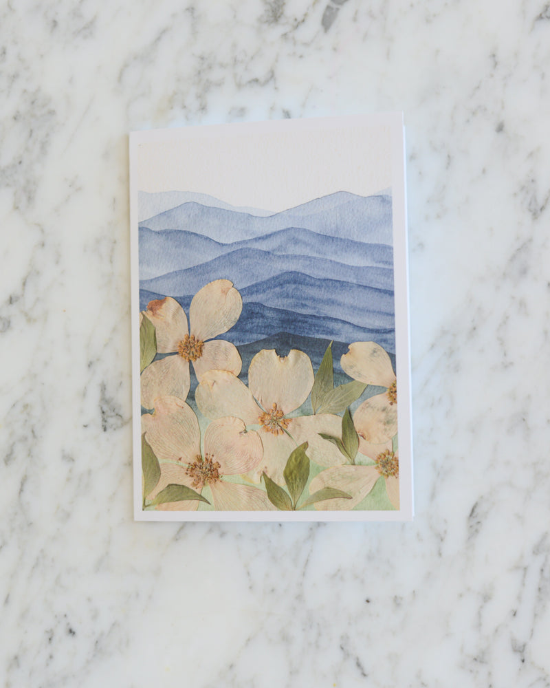 Dogwood Mountain Home - Blank Watercolor Greeting Cards, set of 4+ with envelopes