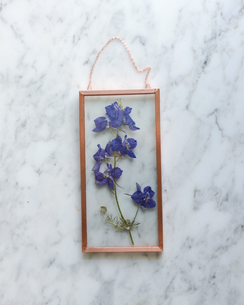 Larkspur - Glass and Copper Wall Hanging