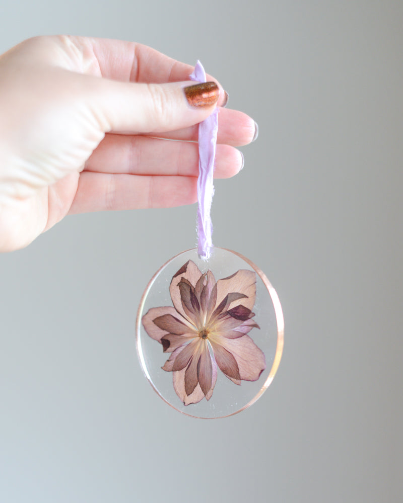 ACRYLIC Round Ornament - Hellebore