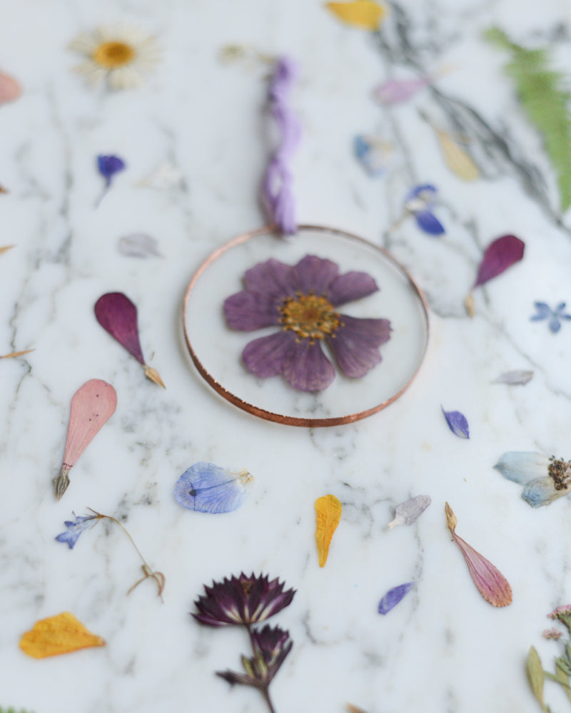 ACRYLIC Round Ornament - Purple Cosmo