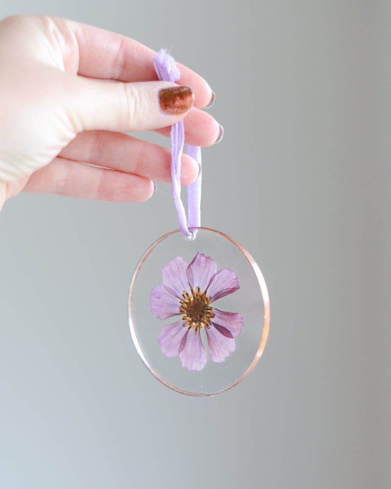 ACRYLIC Round Ornament - Purple Cosmo
