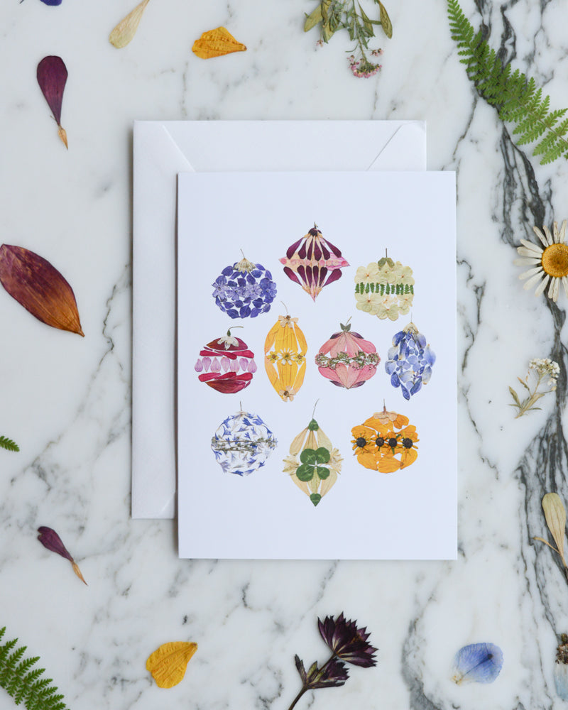 Flornaments, Set of Blank Holiday Greeting Cards 2025