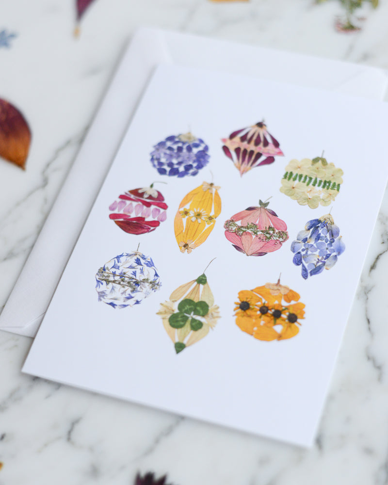 Flornaments, Individual Blank Holiday Greeting Card 2025