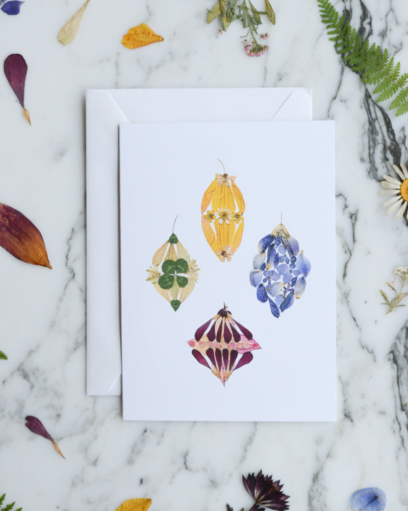 Flornaments, Set of Blank Holiday Greeting Cards 2025