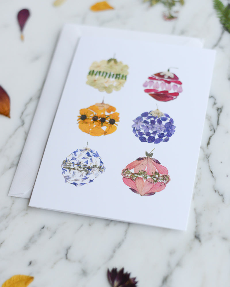 Flornaments, Individual Blank Holiday Greeting Card 2025