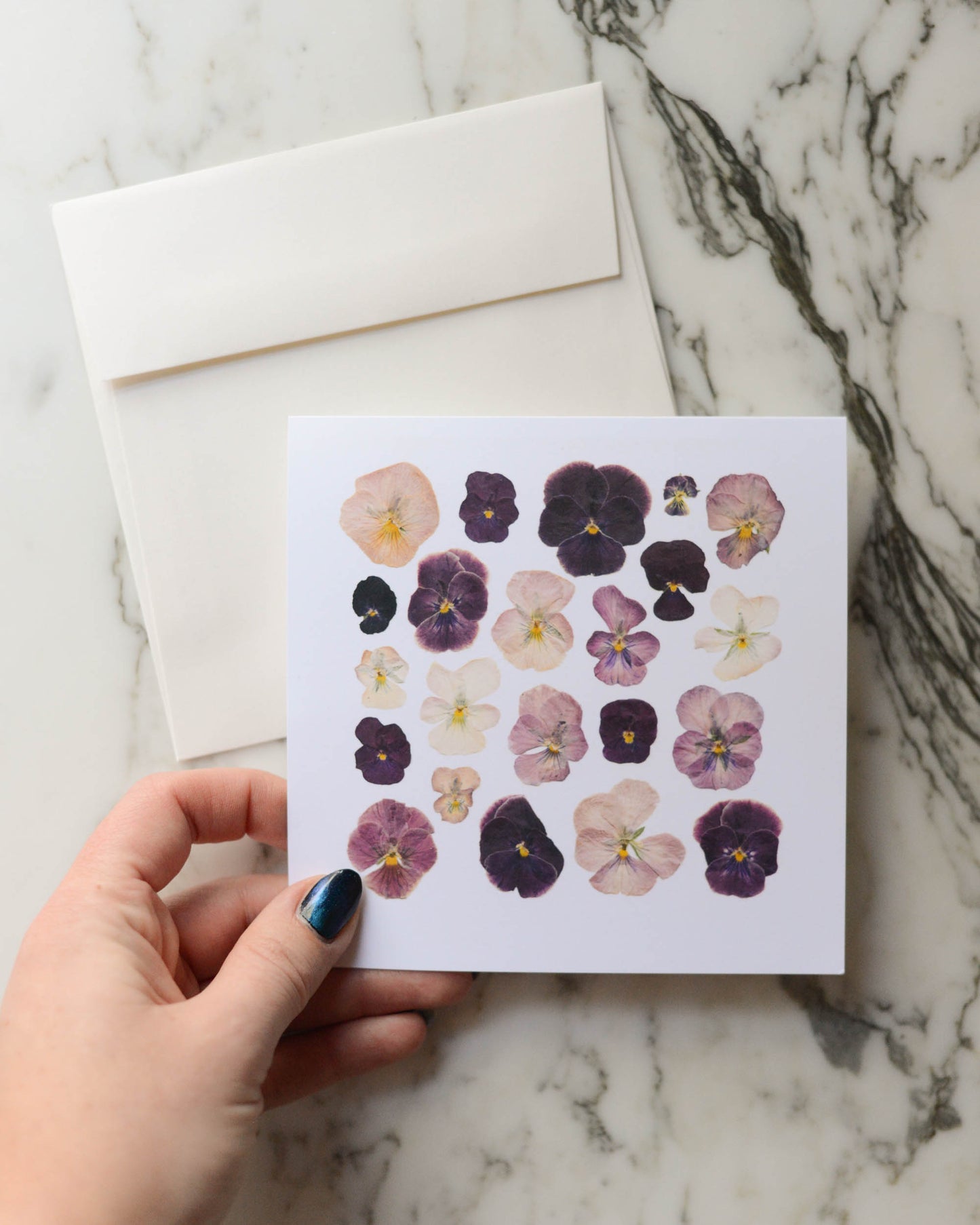 Violas, Individual Blank Greeting Card