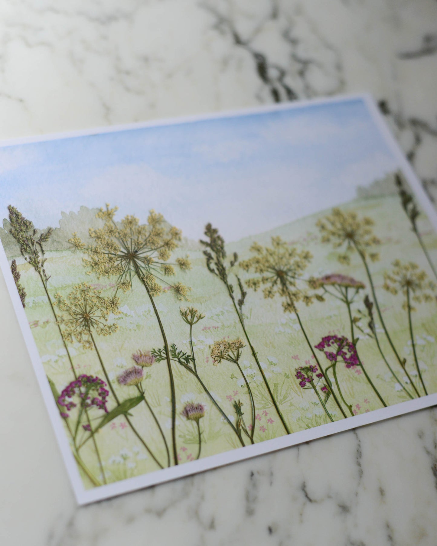 Pastoral - Watercolor Flowerscape Print artwork