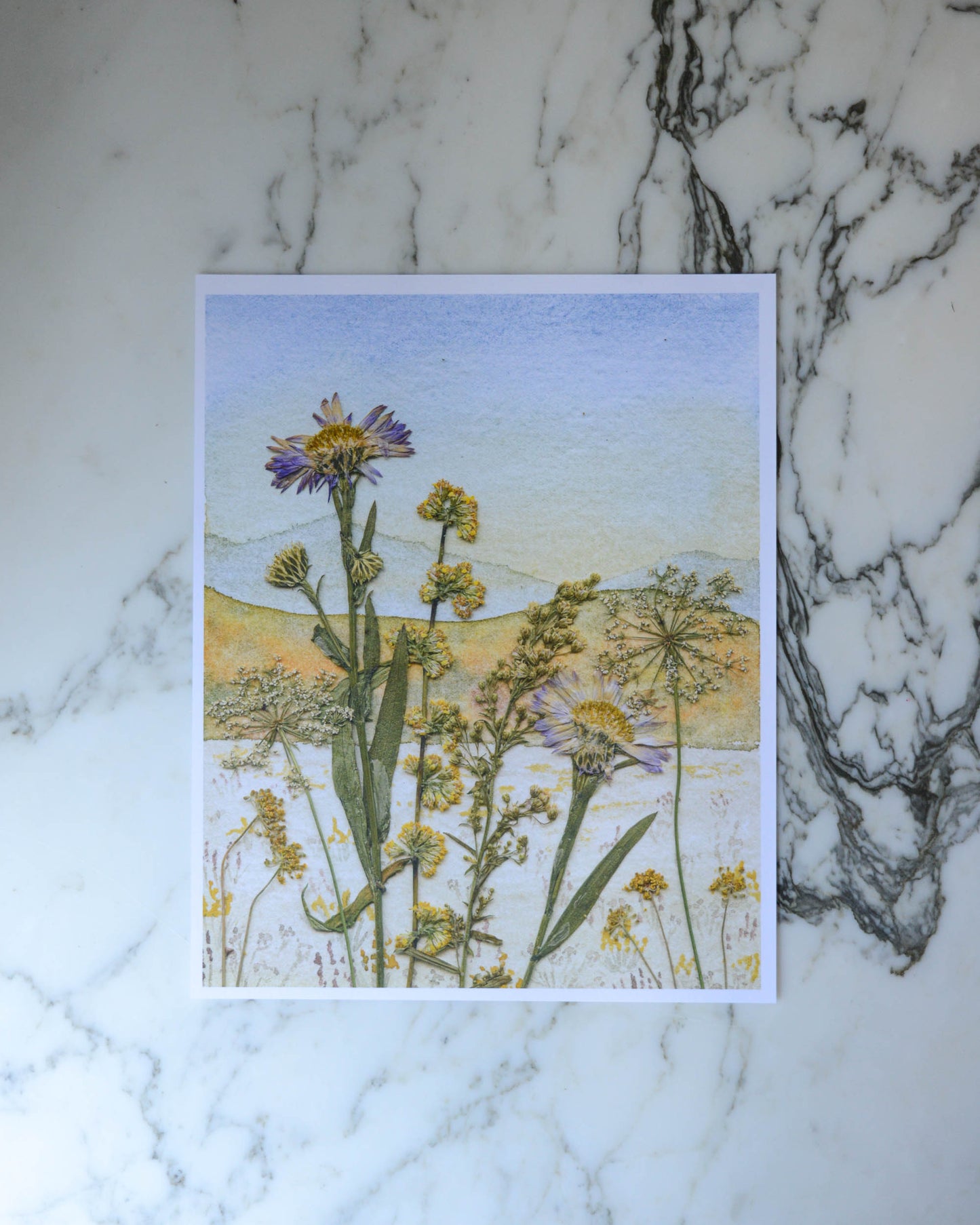 Autumn Wildflowers - Watercolor Flowerscape Print artwork