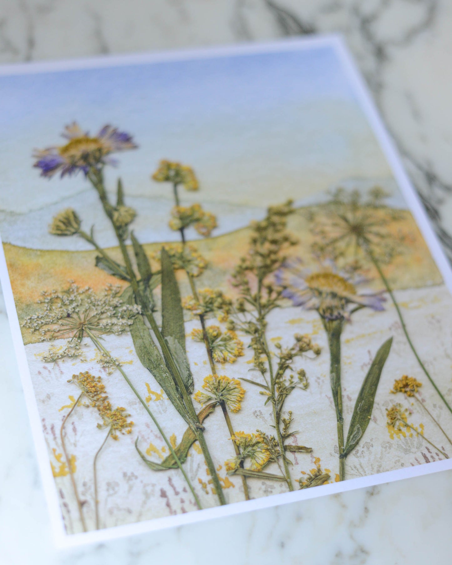 Autumn Wildflowers - Watercolor Flowerscape Print artwork