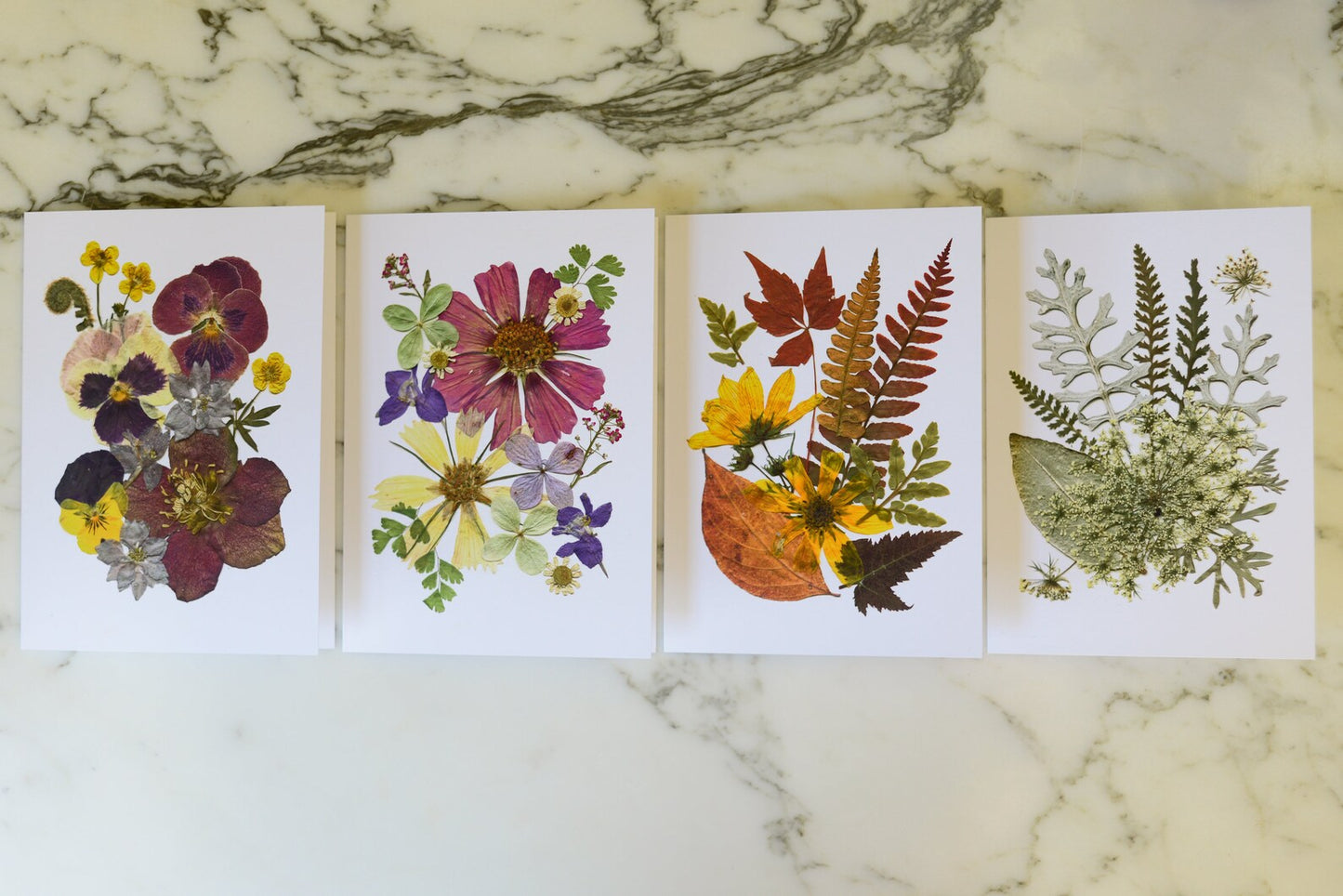 Four Seasons - Blank Greeting Cards, set of 4+ with envelopes