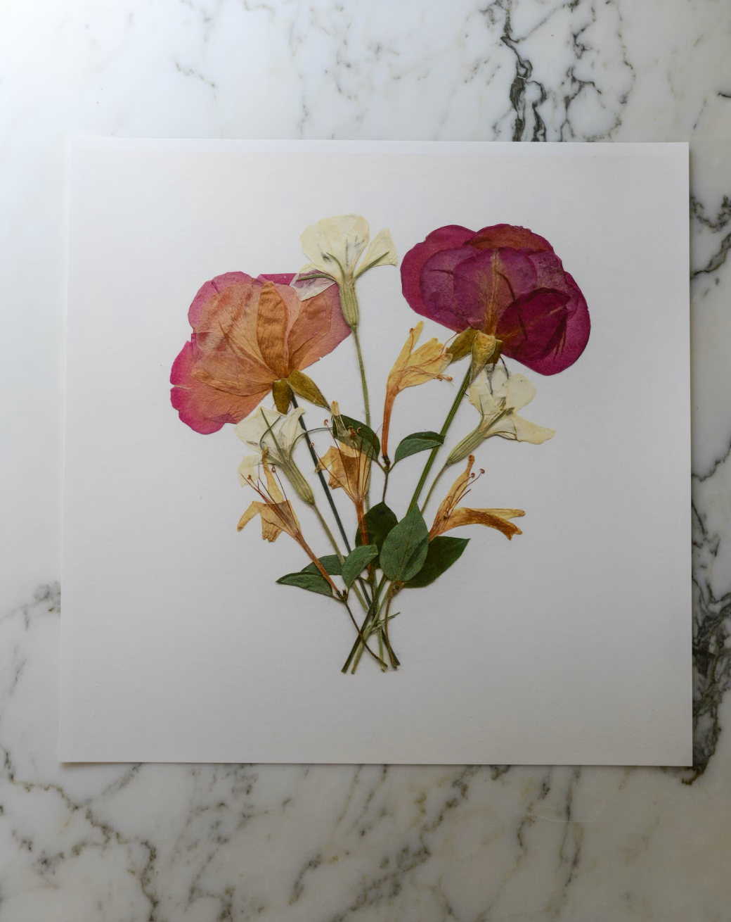 Birthday Bouquets - Art Print of Pressed Flowers