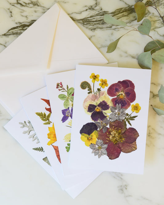 Four Seasons - Blank Greeting Cards, set of 4+ with envelopes