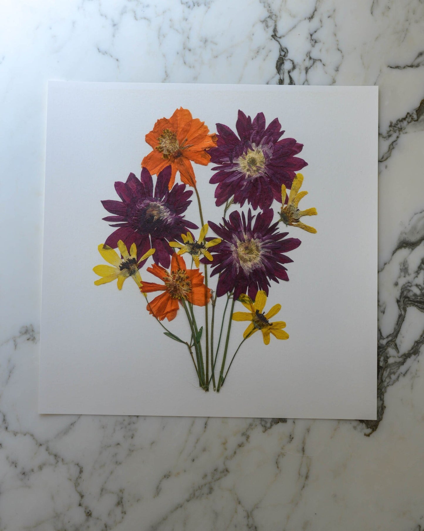 Birthday Bouquets - Art Print of Pressed Flowers
