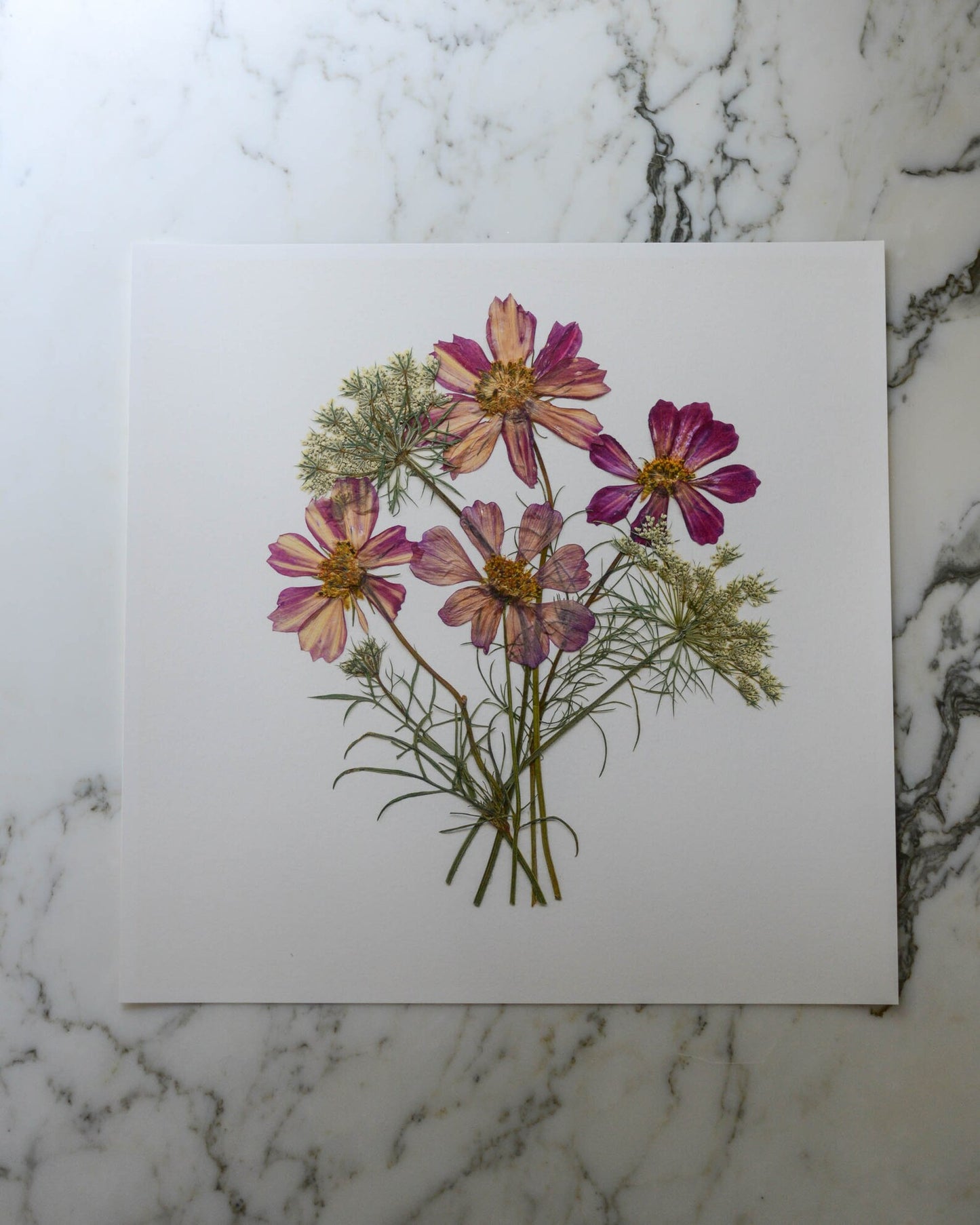 Birthday Bouquets - Art Print of Pressed Flowers