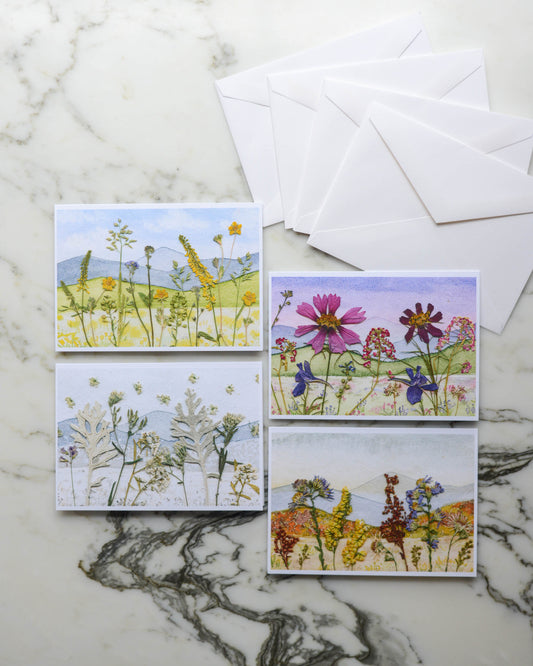 Four Seasons - Mountains | Set of Blank Miniature Cards