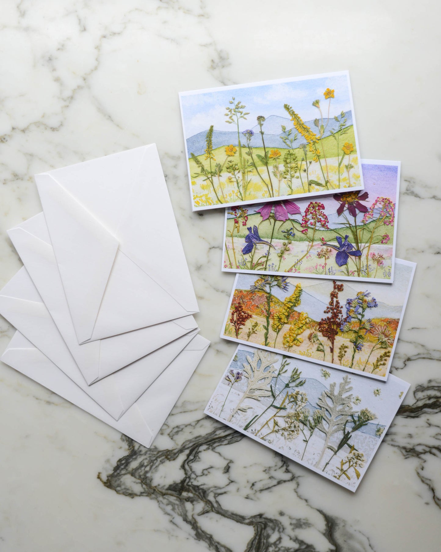 Four Seasons - Mountains | Set of Blank Miniature Cards