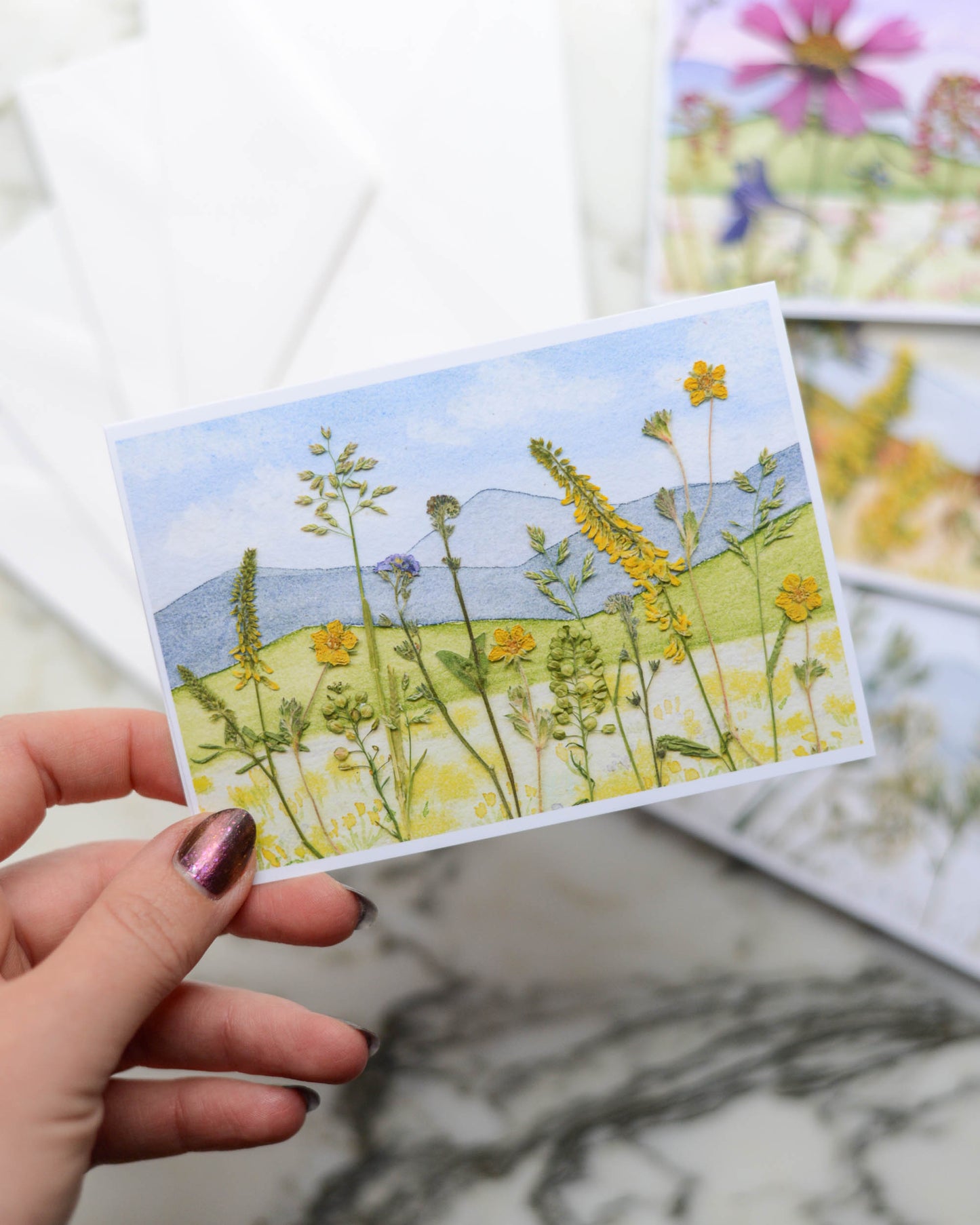 Four Seasons - Mountains | Set of Blank Miniature Cards