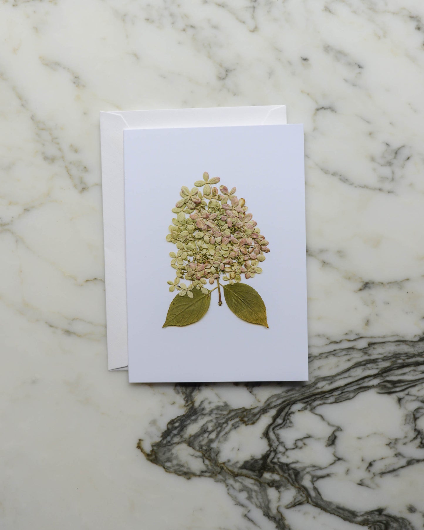 White & Green Florals - Set of Blank Miniature Cards