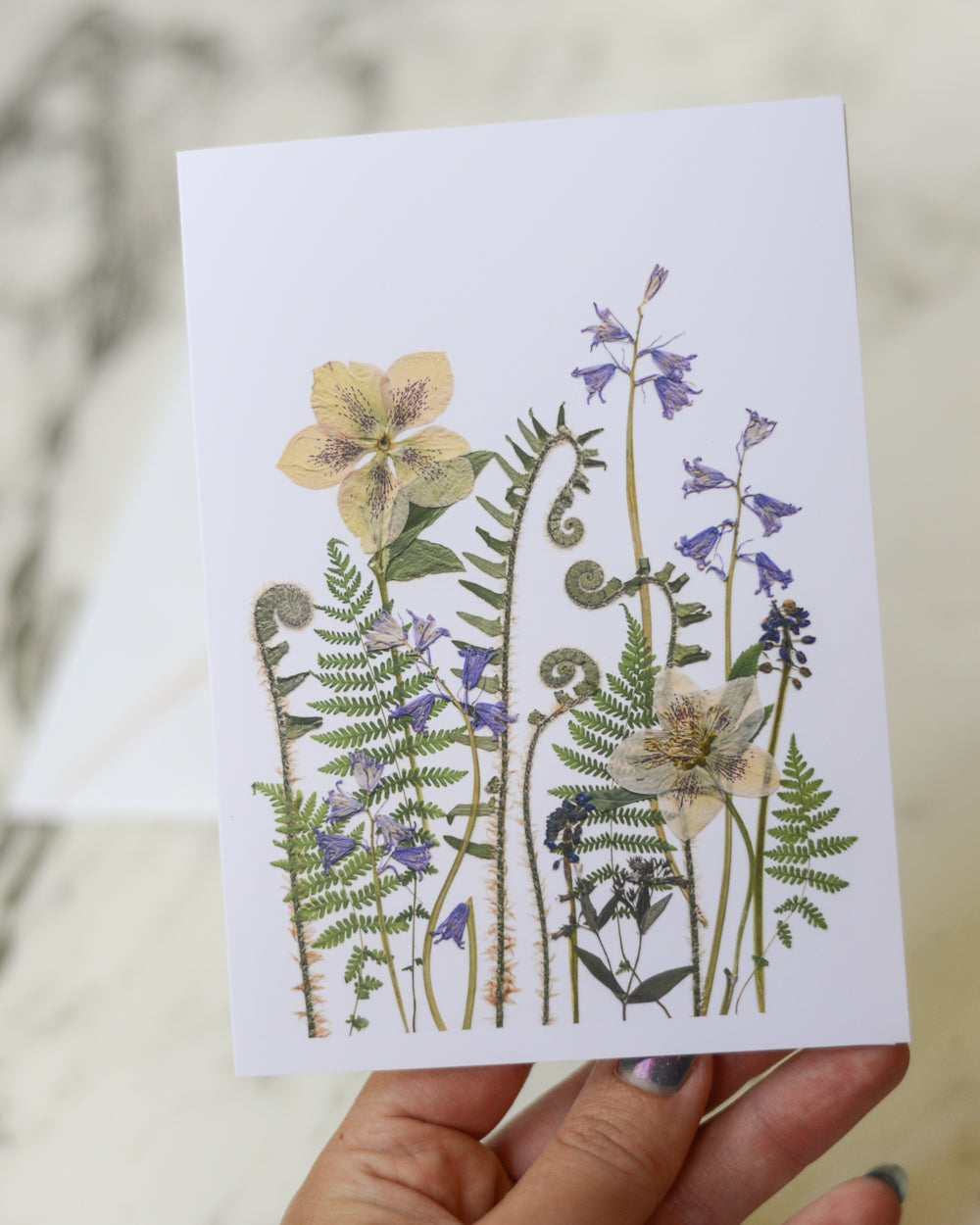 Whimsical Meadow, Individual Blank Greeting Card