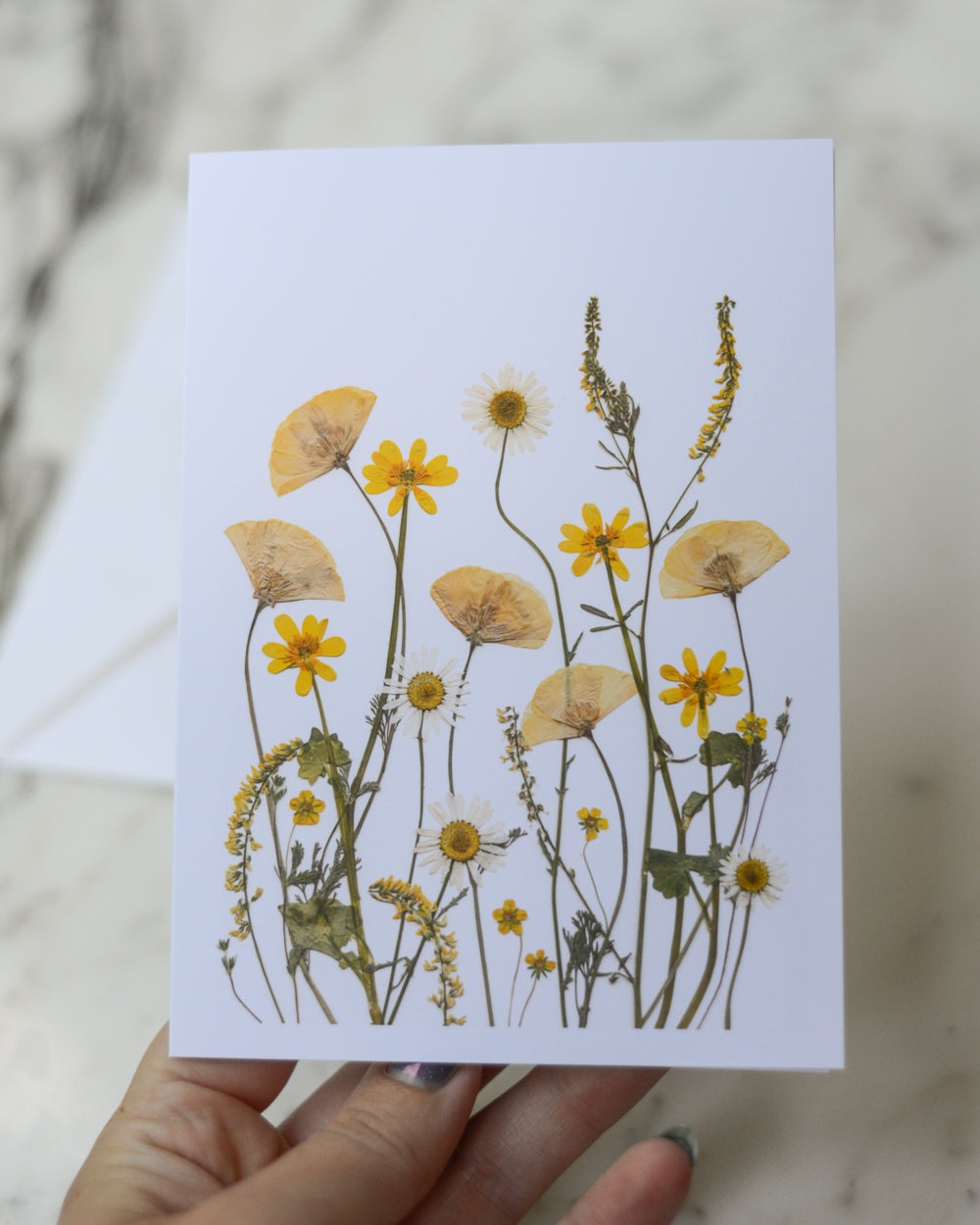 Whimsical Meadow, Individual Blank Greeting Card