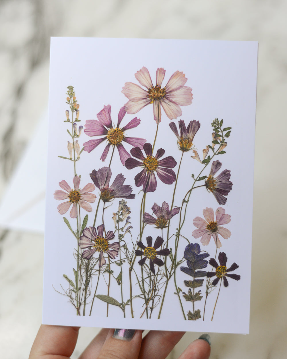 Whimsical Meadow, Individual Blank Greeting Card